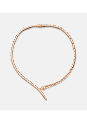 Bvlgari Serpenti Viper 18kt rose gold necklace with diamonds