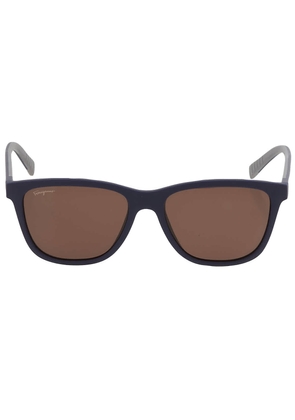 Salvatore Ferragamo Brown Rectangular Mens Sunglasses SF998S 427 57