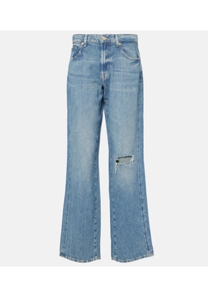 7 For All Mankind Tess distressed wide-leg jeans