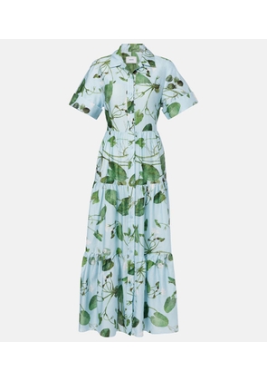 Erdem Tiered floral cotton midi dress