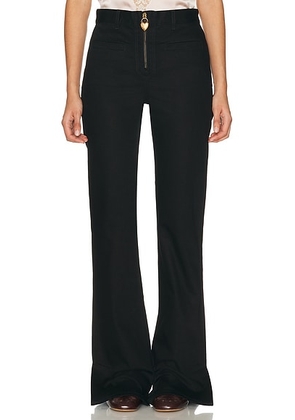 Chloe Straight Leg Trouser in Black - Black. Size 24 (also in 25, 28, 29, 30).