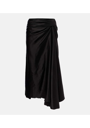 Balenciaga Draped twill midi skirt