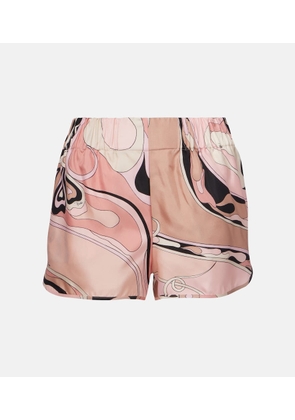 Pucci Orchidee silk twill shorts