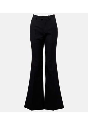 Balenciaga High-rise wool flared pants