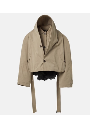 Balenciaga Deconstructed cotton twill trench coat