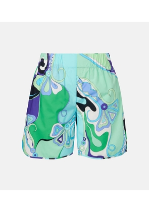 Pucci Orchidee printed cotton high-rise shorts