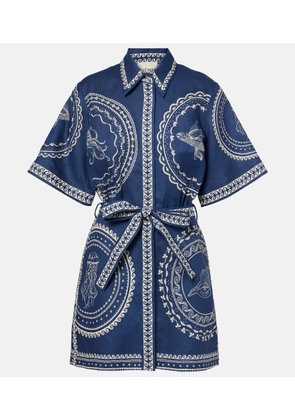 Alemais Oceane linen minidress