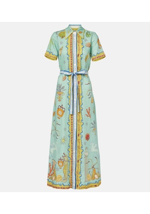 Alemais Surrealist Summer linen shirt dress