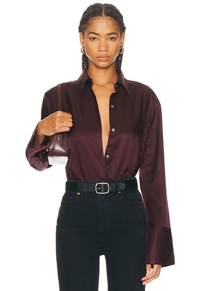 Citizens of Humanity Camilia Shirt in Burgundy - Burgundy. Size M (also in S, XS).