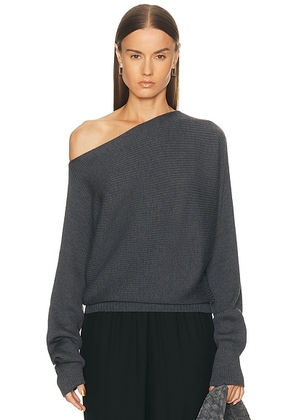 Aya Muse Rye Top in Charcoal - Charcoal. Size L (also in S, M).