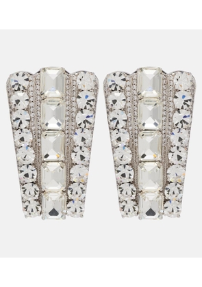 Self-Portrait Crystal-embellished drop earrings
