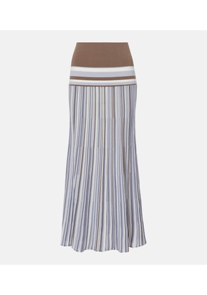 Faithfull Citara striped cotton-blend maxi skirt