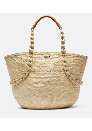 Aquazzura Isla raffia tote bag