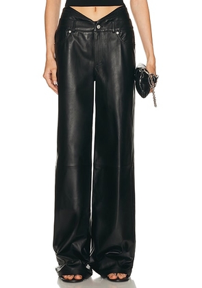 EZR Baggy Pleated Extended Waistband Pant in Black - Black. Size 25 (also in 30).