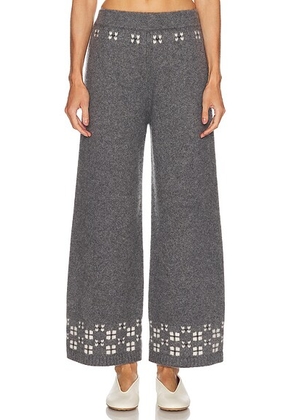 Calle Del Mar Winter Fair Isle Pant in Thunder & Multi - Grey. Size L (also in M).