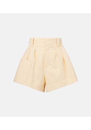 Chloe High-rise cotton canvas shorts