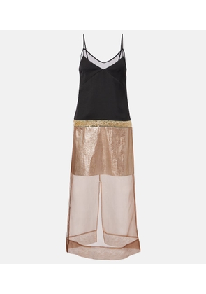 Xu Zhi Embesllished paneled midi dress