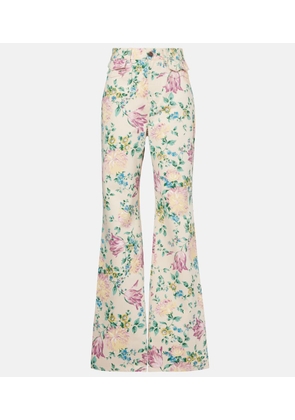 Chloe Floral high-rise flared jeans