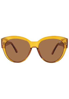 Frye 50949FRY700 Brown Cat Eye Unisex Sunglasses 10262116.FRY YLWBRN