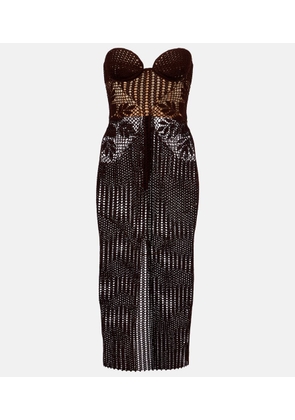 Magda Butrym Crochet cotton bustier dress