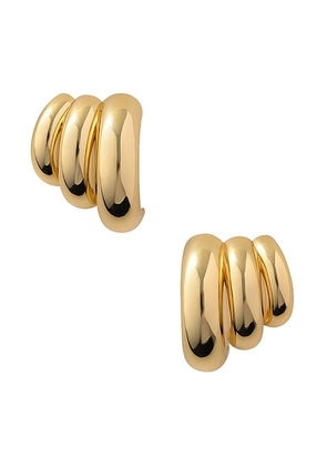 Eliou Tripla Hoop Earrings in Gold - Metallic Gold. Size all.