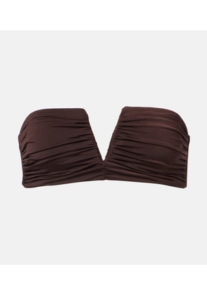 Jade Swim Clara ruched bandeau bikini top