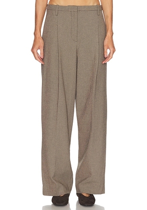By Malene Birger Elsa Trouser in Mixed Weave Beige - Taupe. Size 34 (also in 36, 38, 40, 42).