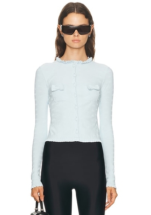 Balenciaga Fitted Cardigan in Light Blue - Blue. Size M (also in S).