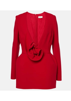 Magda Butrym Floral-applique wool-blend minidress