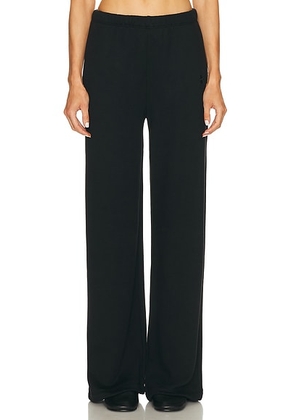 Eterne Oversized Wide Leg Sweatpant in Black - Black. Size L (also in S, XL).