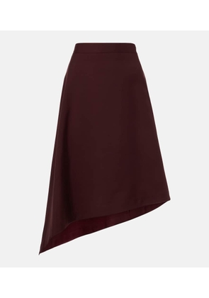Bottega Veneta Asymmetric wool midi skirt