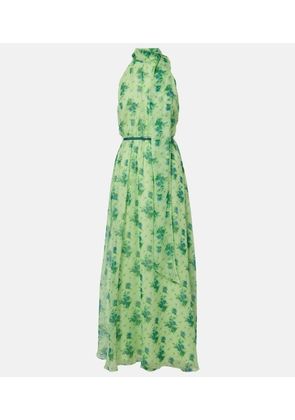 Max Mara Cactus halterneck silk gown