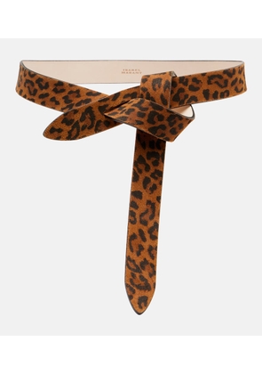 Isabel Marant Lecce leopard-print suede belt