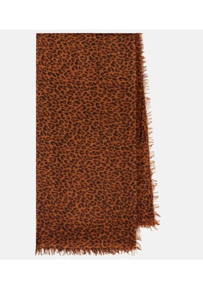 Isabel Marant Leopard-print cashmere and wool scarf
