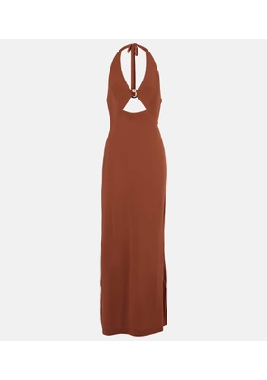 Max Mara Ghiotto halterneck cutout maxi dress