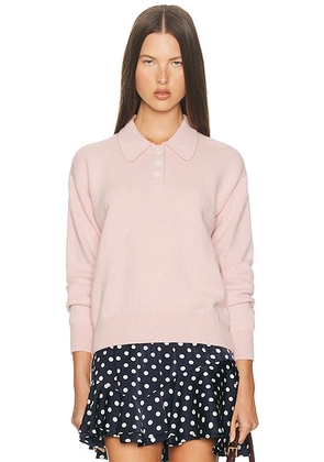 &Daughter Edith Polo Shirt in Pale Pink - Pink. Size M (also in S, XS).