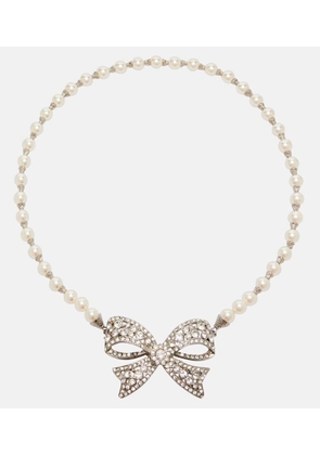 Alessandra Rich Embellished faux pearl necklace