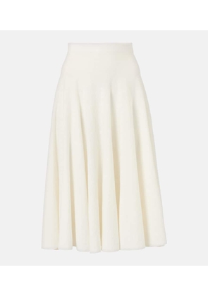 The Row Jaliah cotton and linen-blend midi skirt