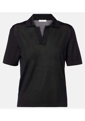 The Row Julianna silk polo shirt