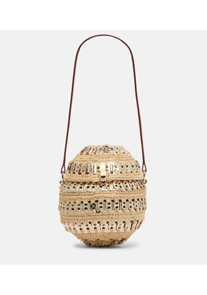 Rabanne 1969 embellished raffia shoulder bag