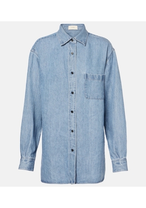 The Row Nesson oversized linen denim shirt