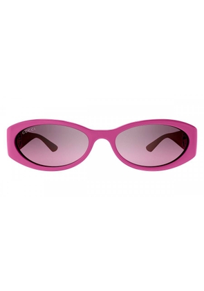 Gucci Pink Mirrror Gradient Oval Ladies Sunglasses GG1660S 003 54