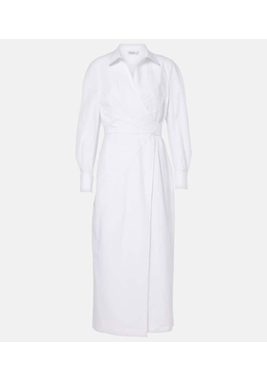 Max Mara Cotton-blend twill wrap dress