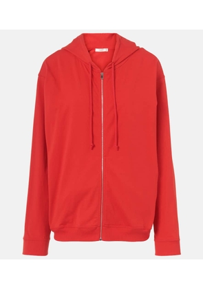 The Row Rosy cotton jersey zip-up hoodie