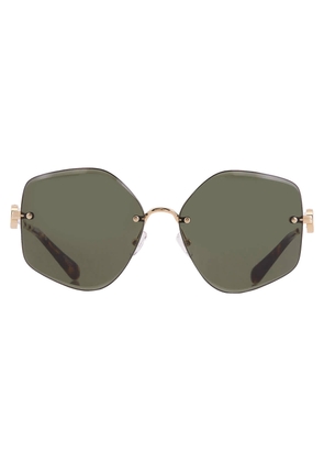 Tory Burch Miller Dark Green Irregular Ladies Sunglasses TY6111 334371 58