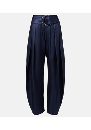 JW Anderson Belted high-rise barrel-leg pants