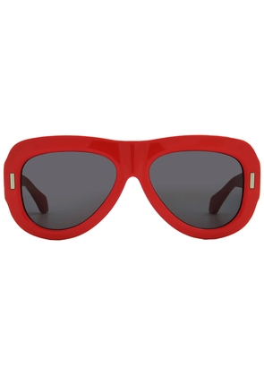 Ferragamo Grey Oval Ladies Sunglasses SF2029SE 600 57