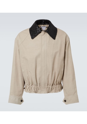 Bottega Veneta Intrecciato leather twill blouson