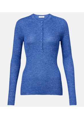 Gabriela Hearst Anges cashmere, silk, and hemp Henley Shirt