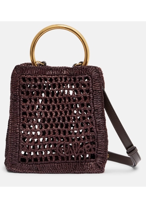 Chloe Summer Banana Mini raffia crossbody bag